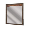 Berry 37 x 38 Inch Dresser Mirror Square Copper and Brown Wood Finish By Casagear Home BM311854