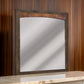 Berry 37 x 38 Inch Dresser Mirror, Square, Copper and Brown Wood Finish By Casagear Home