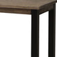 Simi 67 Inch Console Table Wide 3 Tier Design Black Metal Brown Wood By Casagear Home BM311856