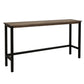 Simi 67 Inch Console Table Wide 3 Tier Design Black Metal Brown Wood By Casagear Home BM311856