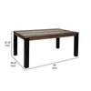 Pola 65 Inch Dining Table Rectangular Top Transitional Gray Brown Wood By Casagear Home BM311862