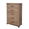 Umey 55 Inch Tall Dresser Chest 5 Drawers Light Natural Brown Wood By Casagear Home BM311869