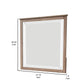 Umey 37 x 38 Inch Dresser Mirror Beveled Light Natural Brown Wood Frame By Casagear Home BM311871