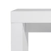 Libi 47 Inch Console Table Minimalist Rectangular Top Lacquered White By Casagear Home BM311921