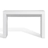 Libi 47 Inch Console Table Minimalist Rectangular Top Lacquered White By Casagear Home BM311921