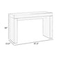 Libi 47 Inch Console Table Minimalist Rectangular Top Lacquered White By Casagear Home BM311921