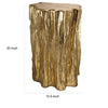 Kiny 20 Inch Accent Stool Table Tree Trunk Design Magnesium Gold Finish By Casagear Home BM311928