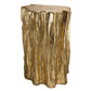 Kiny 20 Inch Accent Stool Table Tree Trunk Design Magnesium Gold Finish By Casagear Home BM311928