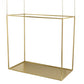 47 Inch Plant Stand with 4 Adjustable Chains Floating Effect Iron Gold By Casagear Home BM311934