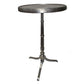 41 Inch Plant Stand Table Round Top Turned Base Modern Silver Aluminium By Casagear Home BM311935