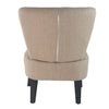 28 Inch Accent Chair Padded Back Black Legs Beige Fabric Upholstery By Casagear Home BM311952