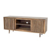 55 Inch TV Media Entertainment Console 2 Doors 2 Shelves Cutouts Brown By Casagear Home BM311989