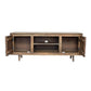 55 Inch TV Media Entertainment Console 2 Doors 2 Shelves Cutouts Brown By Casagear Home BM311989