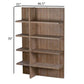 70 Inch Bookcase Display Shelves Segmented Design Fir Wood Frame Brown By Casagear Home BM311992