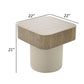 Cid Macy 22 Inch Side End Table Square Modern Style Beige Brown Finish By Casagear Home BM312004