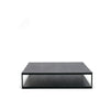 Cid Rive 48 Inch Coffee Table Square Top Shelf Black Ash Veneer Iron By Casagear Home BM312006