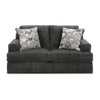 Henly 70 Inch Loveseat 2 Accent Pillows Oversized Soft Gray Polyester By Casagear Home BM312024