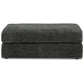 Henly 49 Inch Accent Ottoman Oversized Non Skid Legs Gray Polyester By Casagear Home BM312026