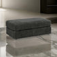 Henly 49 Inch Accent Ottoman Oversized Non Skid Legs Gray Polyester By Casagear Home BM312026