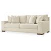 Magg 96 Inch Sofa 4 Accent Pillows Oversized Cushion Beige Polyester By Casagear Home BM312042