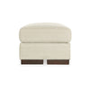 Magg 44 Inch Ottoman Low Profile Block Feet Beige Polyester Upholstery By Casagear Home BM312043