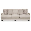 Moore 97 Inch Sofa 4 Accent Pillows Nailhead Beige Chenille Polyester By Casagear Home BM312061