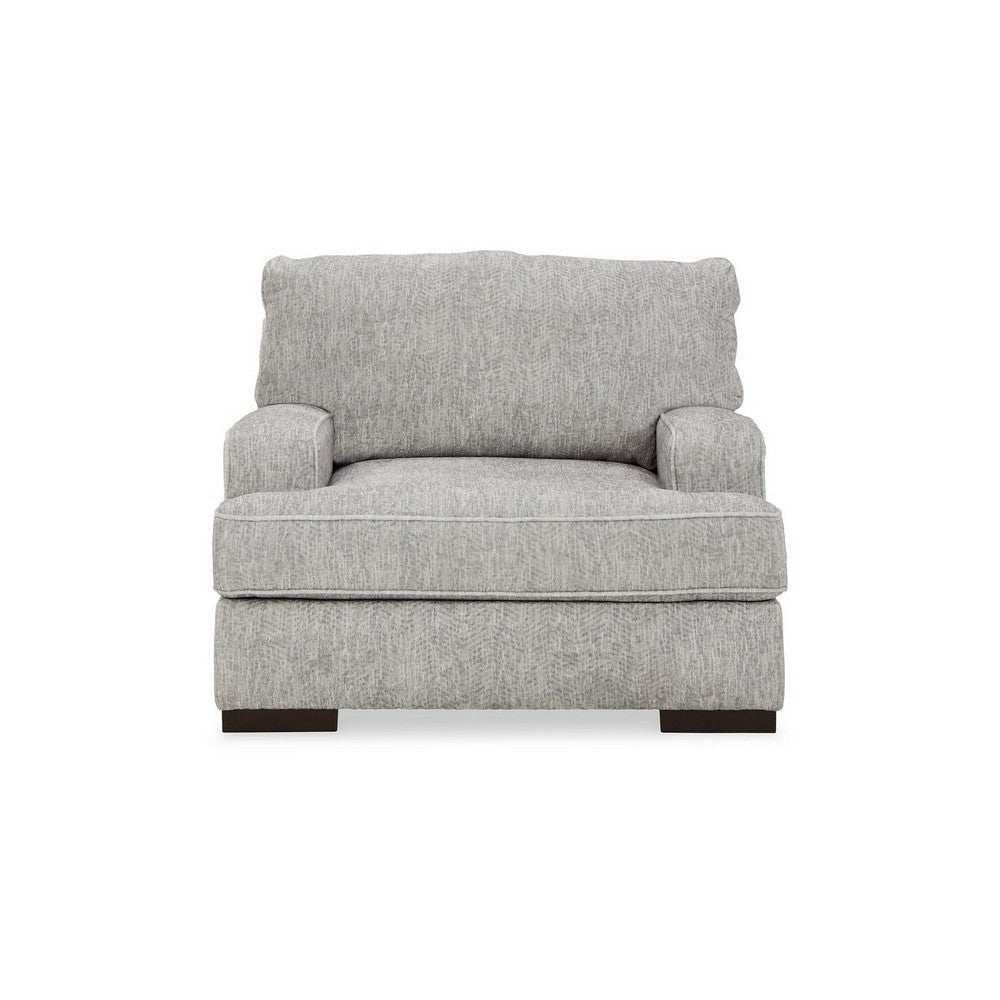 Cado 49 Inch Accent Chair Oversized Reversible Cushion Gray Polyester By Casagear Home BM312067