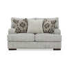 Cado 68 Inch Loveseat 3 Accent Pillows Reversible Cushion Gray Polyester By Casagear Home BM312068