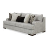 Cado 95 Inch Sofa 5 Accent Pillows Reversible Cushion Gray Polyester By Casagear Home BM312069