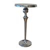 42 Inch Bar Drink Table Round Top Slender Turned Support Chrome Metal By Casagear Home BM312075