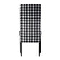 21 Inch Side Dining Chair Set of 2 Black White Checkered Gingham Fabric By Casagear Home BM312084