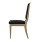 23 Inch Side Dining Chair Black Soft Velvet Upholstery Beige Rubberwood By Casagear Home BM312090