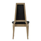 23 Inch Side Dining Chair Black Soft Velvet Upholstery Beige Rubberwood By Casagear Home BM312090