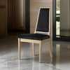 23 Inch Side Dining Chair, Black Soft Velvet Upholstery, Beige Rubberwood By Casagear Home