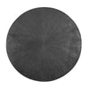 Raj 39 Inch Round Coffee Table Cross Legs Design Black Acacia Wood Iron By Casagear Home BM312092