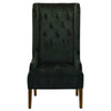 28 Inch Accent Armchair Wingback Design Tufted Emerald Green Polyester By Casagear Home BM312100