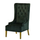 28 Inch Accent Armchair Wingback Design Tufted Emerald Green Polyester By Casagear Home BM312100