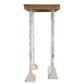 47 Inch Console Sofa Table Fir Wood Rectangular Top White Carved Legs By Casagear Home BM312101