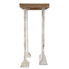 47 Inch Console Sofa Table Fir Wood Rectangular Top White Carved Legs By Casagear Home BM312101