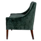 52 Inch Loveseat Settee Tufted Backrest Emerald Green Linen Rubberwood By Casagear Home BM312111