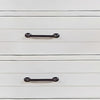 Akira 42 Inch Tall Dresser Chest 5 Drawers White Solid Wood Gray Top By Casagear Home BM312113