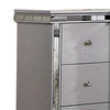 Carlos 62 Inch Dresser Crocodile Texture 9 Drawers Silver Mirrored By Casagear Home BM312120