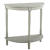 Kiana 28 Inch Side End Table Bottom Shelf Semicircle Antique Gray Wood By Casagear Home BM312130