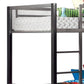 Triple Twin Size Bunk Beds with Desk and Ladders Silver Metal Frame By Casagear Home BM312140