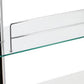 Zaina 42 Inch Modern Bar Table 3 Shelves Tempered Glass White Chrome By Casagear Home BM312148