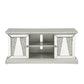 Rigo 72 Inch TV Entertainment Console 2 Doors Mirrored Acrylic Silver By Casagear Home BM312157