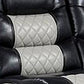 Leiz 85 Inch Power Recliner Sofa USB Port Gray and Black Faux Leather By Casagear Home BM312177