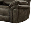 Tred 81 Inch Power Recliner Loveseat Pillow Armrest Brown Faux Leather By Casagear Home BM312182