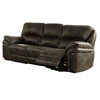 Tred 92 Inch Power Recliner Sofa Pillow Arms and Back Brown Faux Leather By Casagear Home BM312183