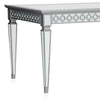 Ada 72-90 Inch Dining Table Extendable Rectangular Top Mirrored Silver By Casagear Home BM312184